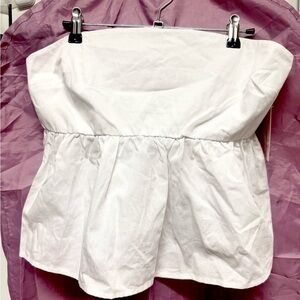 A New Day White Smocked Cotton Top